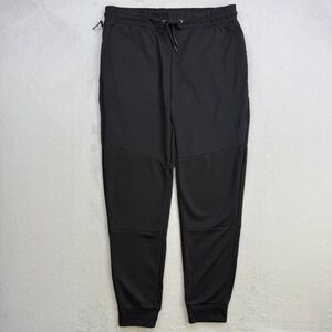 True Born‎ Pants Mens Large Black Joggers Drawstring Sweatpants Athletic Active